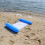 (Sea blue solid color hammock) Inflatable Hammock Pool Water Play Folding Lounger Floating Bed Mesh Float Raft 1
