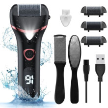 Râpe électrique pour callosités, kit de pédicure 8 en 1, lime à pieds rechargeable étanche IPX7 pour des pieds lisses