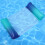 (Blue-green gradient - Discounted version without air pump) Inflatable Hammock Pool Water Play Folding Lounger Floating Bed Mesh Float Raft 1