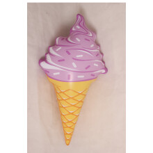 (Purple ice cream 90CM) Large Inflatable Ice Cream Floating Raft for Pool, Ice Cream Toy Swim Ring Swimming Equipment