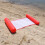 (Bright red solid color floating board) Inflatable Hammock Pool Water Play Folding Lounger Floating Bed Mesh Float Raft 1