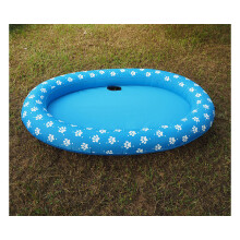(Blue 140*96cm) PVC Inflatable Pet Float, Cat Dog Swimming Ring, Swimming Floating Bed 