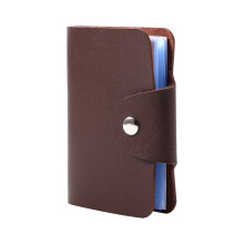 Classic PU Leather Card Holder Brown