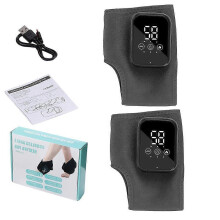 (grey double) 12pcs Foot Ankle Massager Hot Vibration Compression Pain Relief Hot