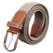 Ceinture en toile kaki, boucle ardillon, 105 cm, unisexe, style décontracté, tissu résistant, pour tous les jours