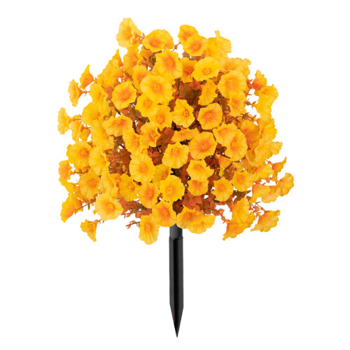 Realistic Morning Glory Flower Stake Artificial Plant-Yellow
