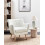 Beliani Armchair DRAMMEN Boucle White 2