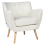 Beliani Armchair DRAMMEN Boucle White 4