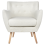 Beliani Armchair DRAMMEN Boucle White 5