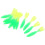 10 Pack Double Tail Soft Fishing Lures 20