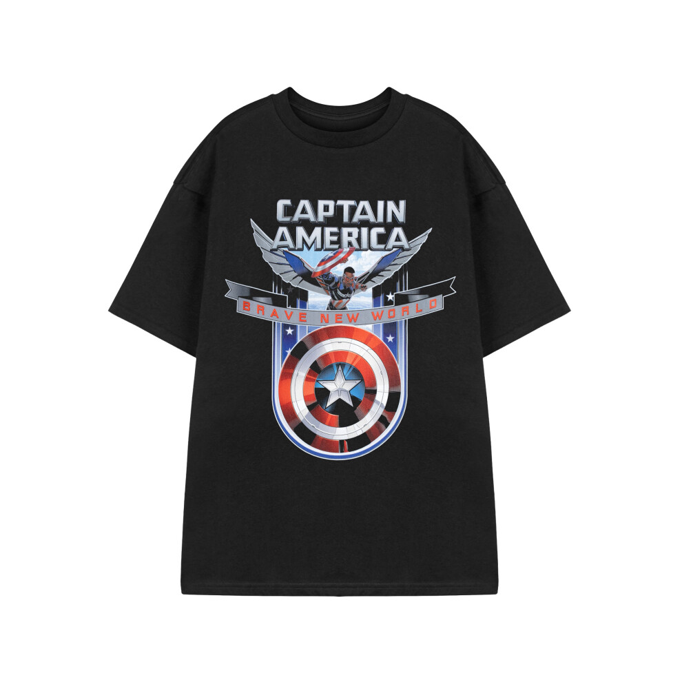 Marvel (Large) Brave New World Short Sleeved T-Shirt (Mens ) Black