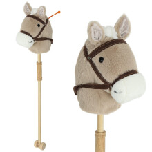 Kinderspeelpaard met geluid, roller, rijpaard voor kinderen vanaf 24 maanden, grijs