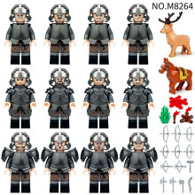 Military Army Building Blocks Soldiers Humanoid Mini Figure with Horse and Weapons Toys Gift