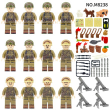 Trooper Building Blocks War WII Army Mini Figure Toys with Weapons Christmas Gift