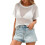 Haut de plage en tricot scintillant moderne, élastique,-Blanc 1