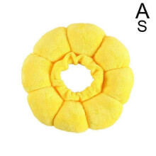 (S) Pets Anti-bite Recovery Collar Sunflower Soft Neck Cone For Dogs Cats Yellow