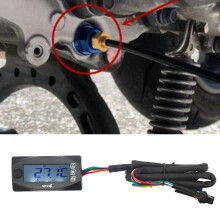 4 in 1 Motorcycle Voltage Temp Gauge DC12V