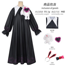 (Dorothy Black Adult L) Egg Party Cosplay Transfer Student Dorothy Dress for Adults & Kids, Game Cosplay Outfit