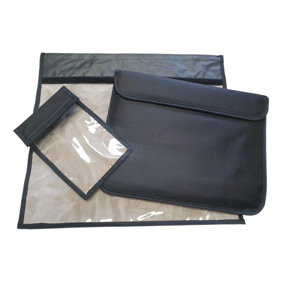 Faraday Bag Signal Blocker Bundle Â Mobile Phone, Tablet & Laptop Shield Set Black 693053442745
