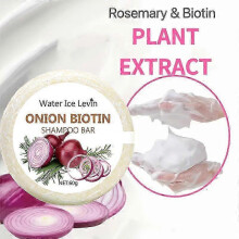 (2PCS) 1-5x Onion and Biotin Shampoo Soap 60g for All Hair Types Moisturizing Smoothing with Rosemary Extract