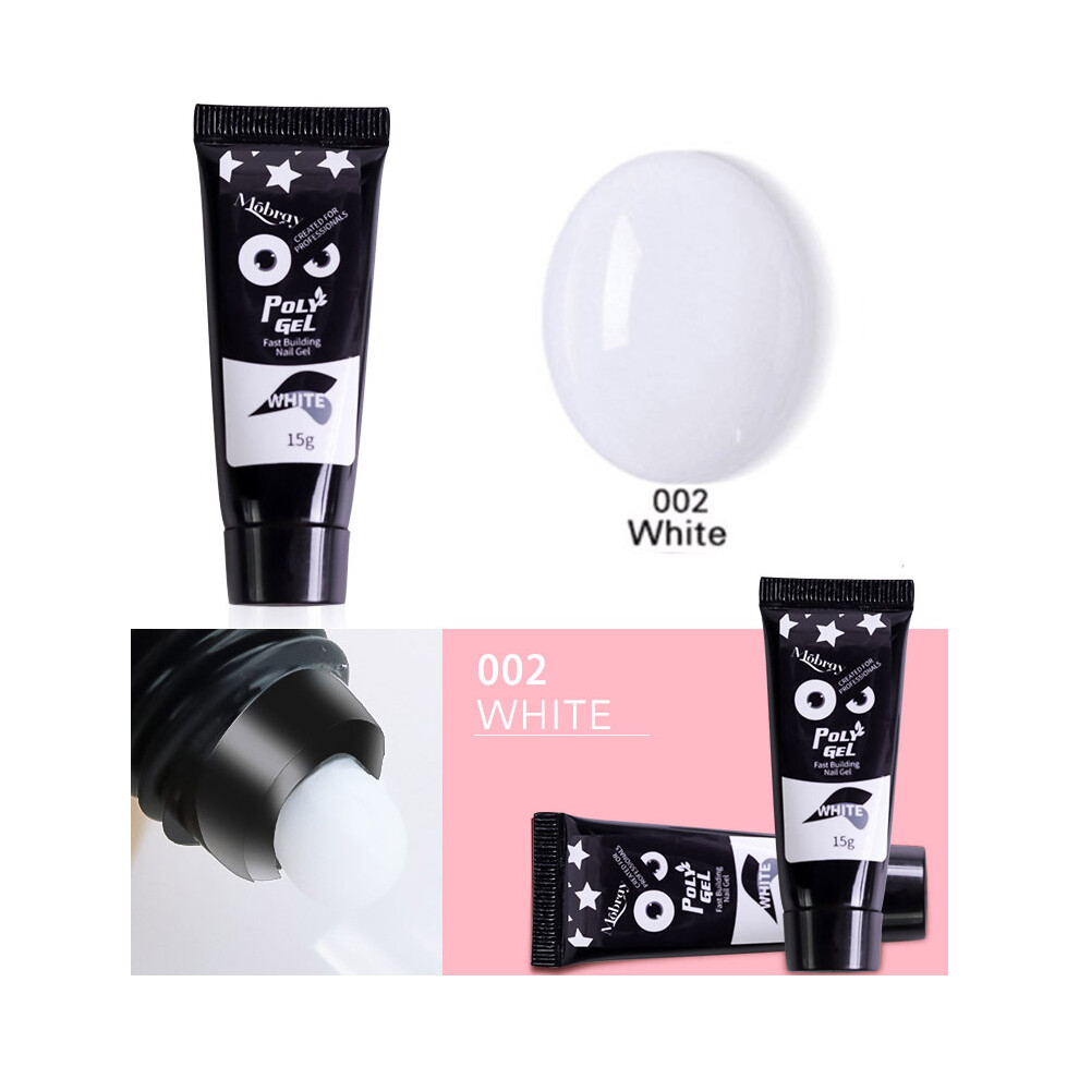 (02WHITE) 9-color nail polish quick-drying phototherapy glue mobray multi-color nail polish phototherapy glue 15ML