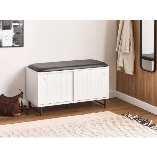 Beliani Shoe Storage Bench BATOCHE White 1