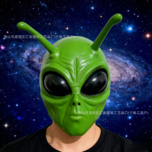 (Green Tentacle Alien) Human & Animal Head Mask Set, Scary Funny Halloween Cosplay