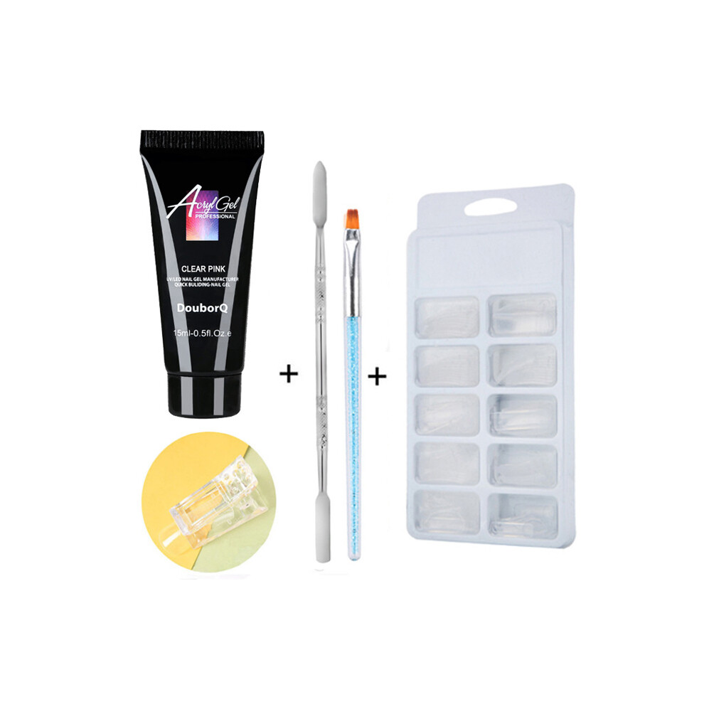 (3# translucent powder set) Poly gel manicure quick-drying phototherapy gel multi-color extension gel 15ml set
