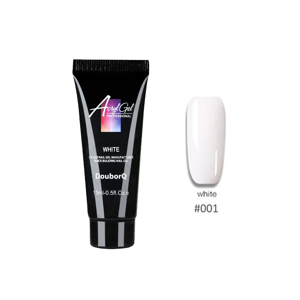 (White01) Poly gel manicure 15ML quick drying phototherapy extension gel
