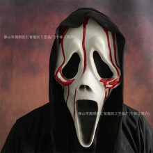 (Bleeding Scream) Human & Animal Head Mask Set, Scary Funny Halloween Cosplay