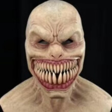 (Long Fang Demon) Human & Animal Head Mask Set, Scary Funny Halloween Cosplay