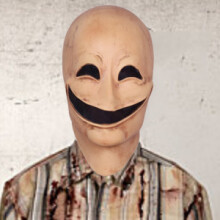 (Smiley Alien) Human & Animal Head Mask Set, Scary Funny Halloween Cosplay