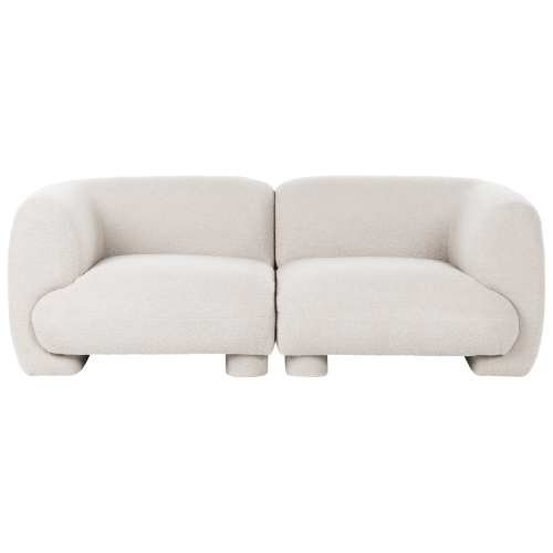 Beliani Modular Sofa 2 Seater MJALBI Boucle Off-White 1