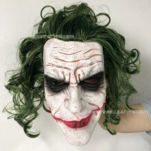 (Jack the Clown (White Face)) Human & Animal Head Mask Set, Scary Funny Halloween Cosplay