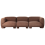 Beliani Modular Sofa 3 Seater MJALBI Brown Boucle 4