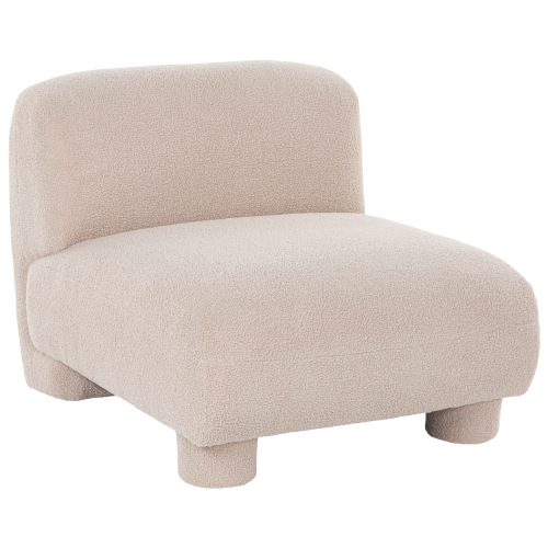 Beliani 1-Seat Section MJALBI Boucle Beige 1