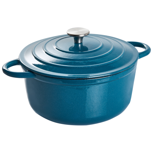Beliani 7 Piece Cast Iron Set CASTORA Blue 1
