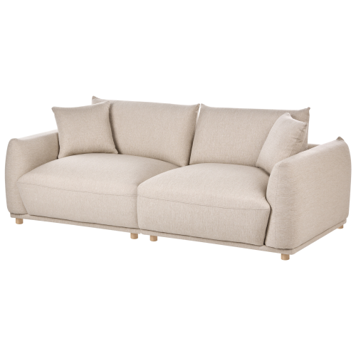 Beliani Sofa 3 Seater JUBEK Fabric Beige 1