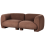 Beliani Modular Sofa 2 Seater MJALBI Boucle Brown 5
