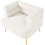 Beliani Armchair BOVIK Fabric Off-White 5