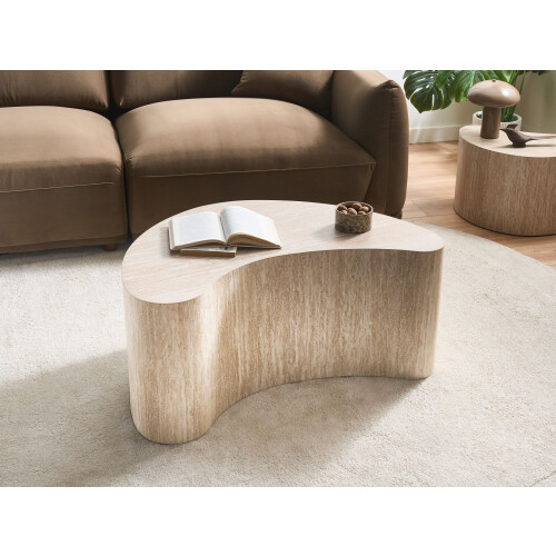 Beliani Coffee Table BILPA Travertine Effect 1
