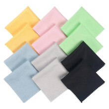 Pacote com 12 panos de limpeza de microfibra grossos sem fiapos 15x18cm para óculos e telefones