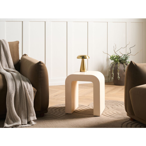 Beliani Side Table ENID Light Beige 1