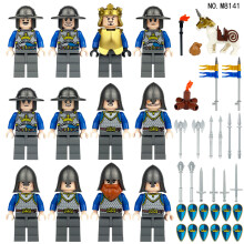Medieval Military Building Blocks Humanoid Mini Figure Toys Style B 12 PCS