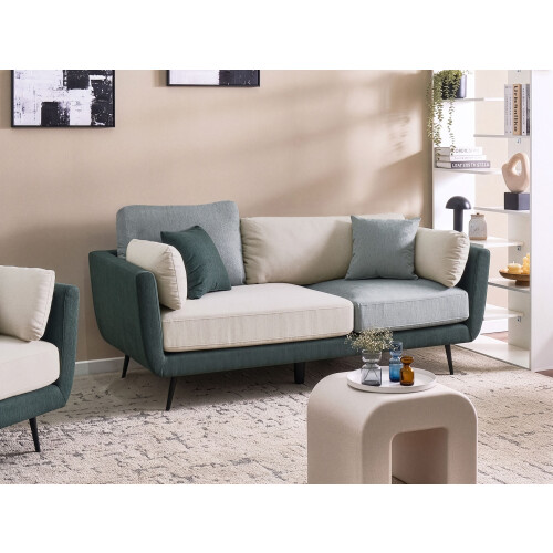 Beliani Sofa 3 Seater BOLGA Fabric Green 2