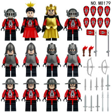Medieval Military Knight King Building Blocks Humanoid Mini Figure Toys Style C 12 PCS
