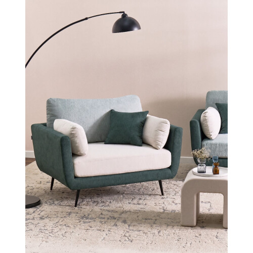 Beliani Armchair BOLGA Fabric Green 1