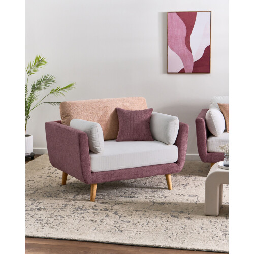 Beliani Armchair BOLGA Fabric Pink 1