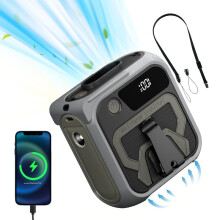 Taillentrageventilator mit starkem Luftstrom für Camping und Baustellen, tragbarer Clip-Ventilator mit starkem Luftstrom, kompakt und leicht