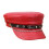 Practical And Stylish PU Leather Cap Features Flat Top-Red 1